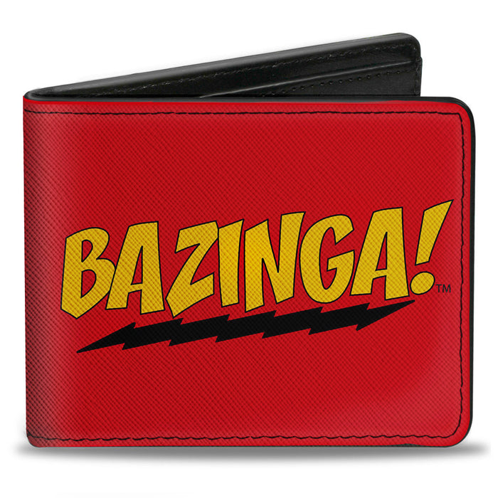 Bi-Fold Wallet - BAZINGA! Red Gold Black Bi-Fold Wallets The Big Bang Theory   
