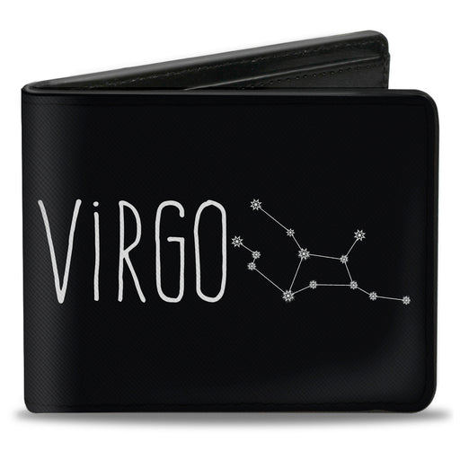 Bi-Fold Wallet - Zodiac VIRGO Constellation Black White Bi-Fold Wallets Buckle-Down   