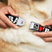 Dog Bone Seatbelt Buckle Collar - I "HEART" BACON Black/White/Red Seatbelt Buckle Collars Buckle-Down   