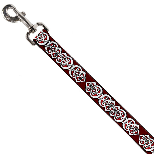 Dog Leash - Celtic Knot5 Reds/Black/White Dog Leashes Buckle-Down   