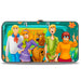 Hinged Wallet - Scooby Doo 5-Character Group Pose w Mystery Machine Turquoise Blues Orange Hinged Wallets Scooby Doo   