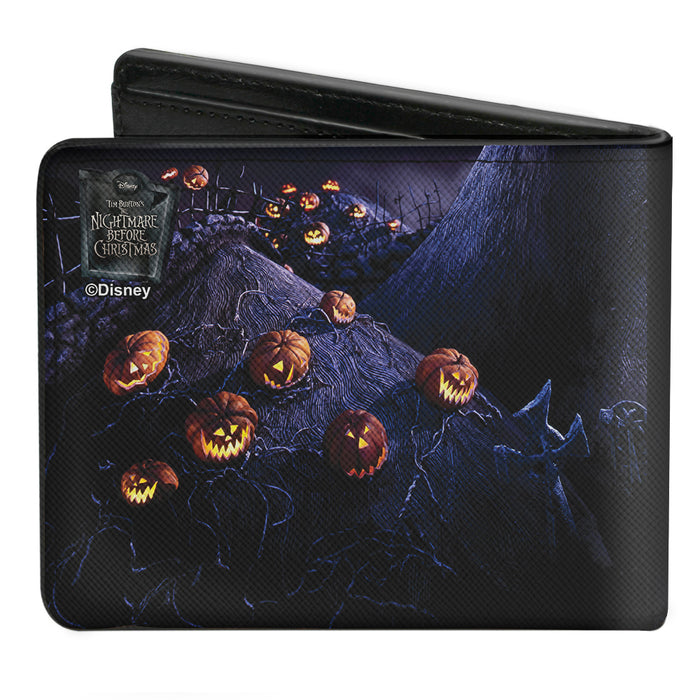 Bi-Fold Wallet - Nightmare Before Christmas Jack Full Moon Pose + Pumpkin Patch Bi-Fold Wallets Disney   
