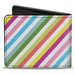 Bi-Fold Wallet - Diagonal Stripes White Multi Color Bi-Fold Wallets Buckle-Down   