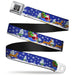 BD Wings Logo CLOSE-UP Full Color Black Silver Seatbelt Belt - Santa & Reindeers Webbing Seatbelt Belts Buckle-Down   