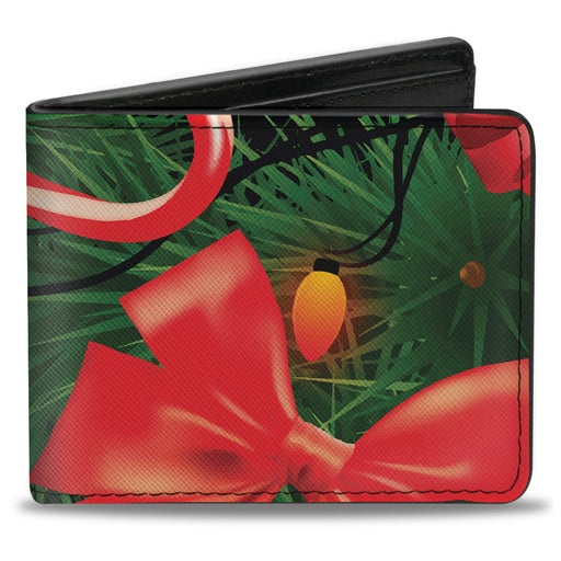 Bi-Fold Wallet - Decorated Tree2 w Bows Lights Candy Canes Bi-Fold Wallets Buckle-Down   