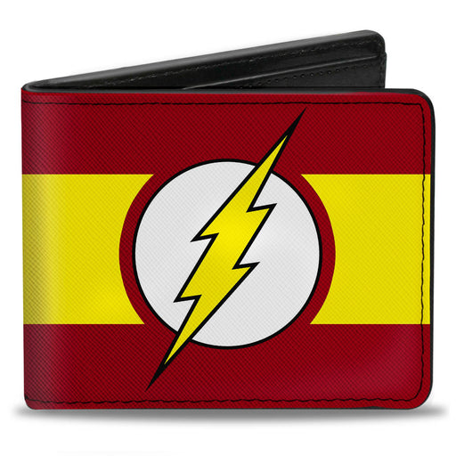 Bi-Fold Wallet - Flash Logo Stripe Red White Yellow Bi-Fold Wallets DC Comics   