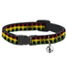 Cat Collar Breakaway - Plaid Black Rasta Breakaway Cat Collars Buckle-Down   