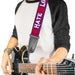 Guitar Strap - Love Hate Purple White Fuchsia Guitar Straps Buckle-Down   