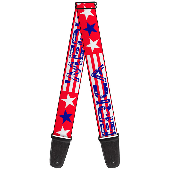 Guitar Strap - MERICA Stripes Stars Red White Blue Guitar Straps Buckle-Down   