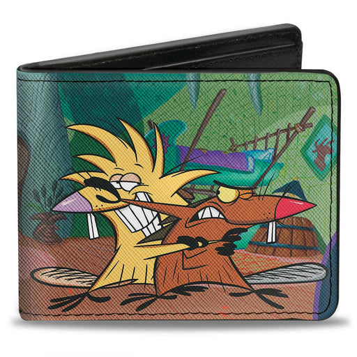 Bi-Fold Wallet - Angry Beavers Norbert & Daggett Poses Bi-Fold Wallets Nickelodeon   