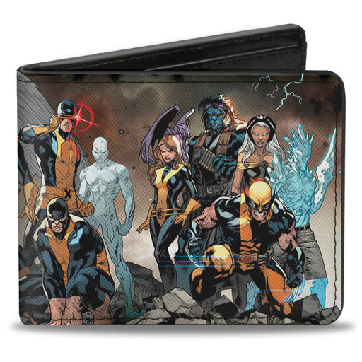 MARVEL X-MEN Bi-Fold Wallet - All-New X-Men Issue #1+2 X-MEN 14-Character Group Cover Pose Rocks Bi-Fold Wallets Marvel Comics   