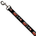 Dog Leash - Cars 3 Lightning McQueen Caricature/Race Flags Black/White/Red Dog Leashes Disney   