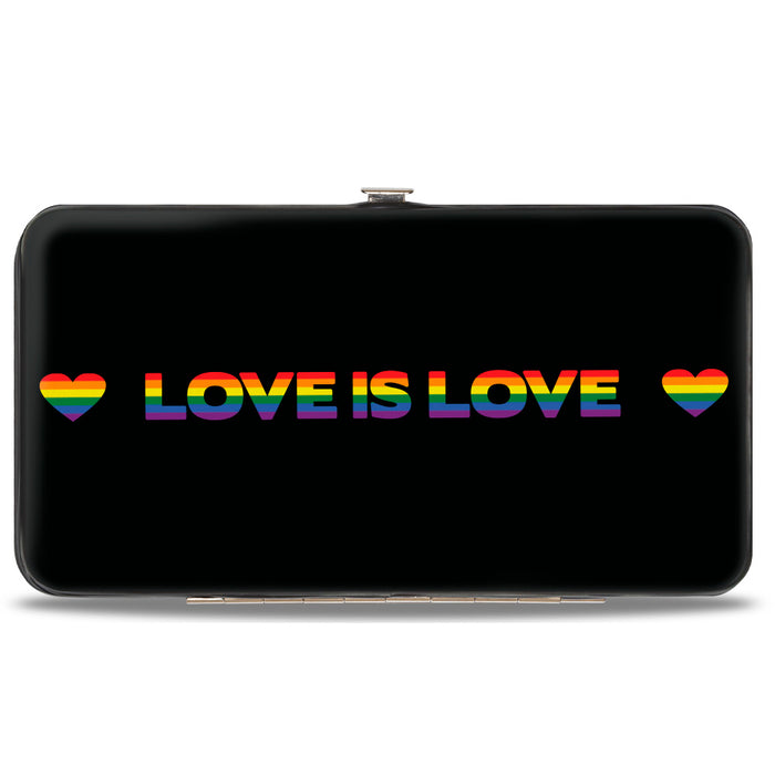 Hinged Wallet - LOVE IS LOVE Heart Black Rainbow Hinged Wallets Buckle-Down   