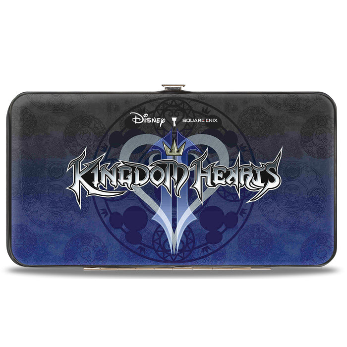 Hinged Wallet - KINGDOM HEARTS II Logo Hidden Mickey Symbol Symbols Scattered Blues Hinged Wallets Disney   