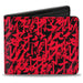 Bi-Fold Wallet - Mulan Chinese Characters Collage + Logo Black Red Bi-Fold Wallets Disney   