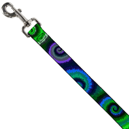 Dog Leash - Tie Dye Swirl Green/Blue/Purple Dog Leashes Buckle-Down   