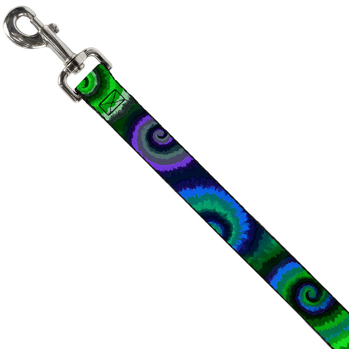 Dog Leash - Tie Dye Swirl Green/Blue/Purple Dog Leashes Buckle-Down   