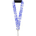 Lanyard - 1.0" - Hibiscus Blue White Lanyards Buckle-Down   