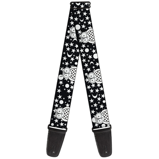 Guitar Strap - Owls Black White3 Guitar Straps Buckle-Down   