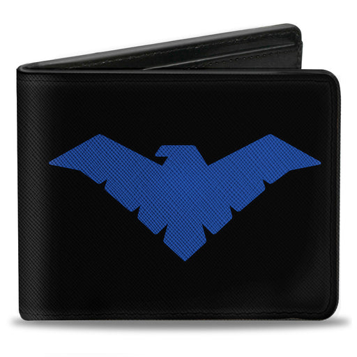Bi-Fold Wallet - Nightwing Logo Black Blue Bi-Fold Wallets DC Comics   