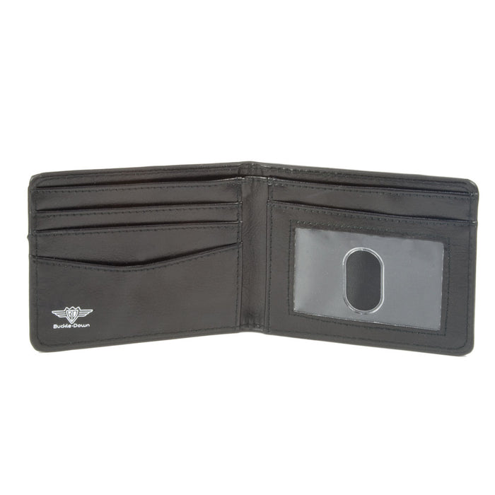 MARVEL STUDIOS THE FALCON AND THE WINTER SOLDIER Bi-Fold Wallet - The Falcon and the Winter Soldier Character Poses and Logos Black Blue Red Bi-Fold Wallets Marvel Comics   