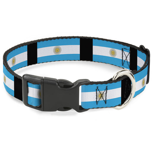 Plastic Clip Collar - Argentina Flags Plastic Clip Collars Buckle-Down   