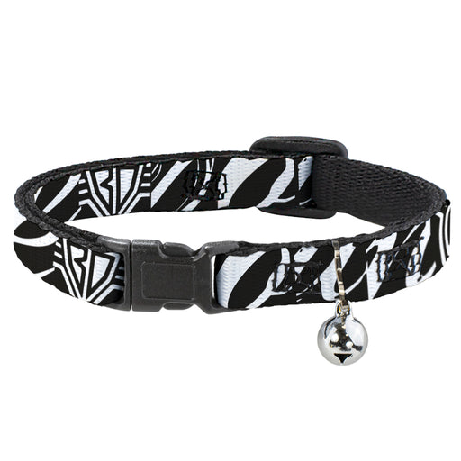 Cat Collar Breakaway - BD Logo BUCKLE-DOWN Script Black White Breakaway Cat Collars Buckle-Down   