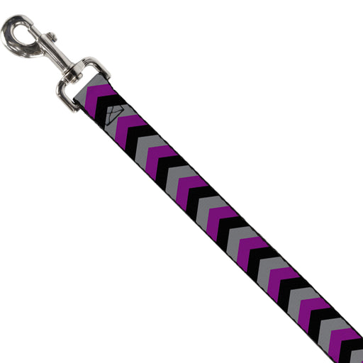 Dog Leash - Chevron Purple/Black/Gray Dog Leashes Buckle-Down   