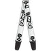 Guitar Strap - Punk You White Black Guitar Straps Buckle-Down   