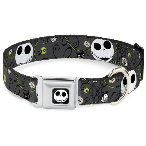 Jack Expression4 Full Color Seatbelt Buckle Collar - NBC Jack Expressions/Halloween Elements Gray Seatbelt Buckle Collars Disney   