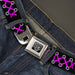 BD Wings Logo CLOSE-UP Full Color Black Silver Seatbelt Belt - Corset Lace Up Black/Fuchsia Webbing Seatbelt Belts Buckle-Down   