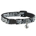 Cat Collar Breakaway - Bandana Skulls Black White Breakaway Cat Collars Buckle-Down   