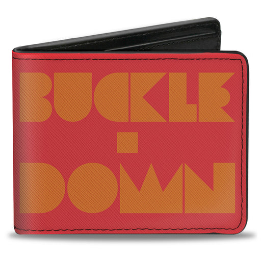 Bi-Fold Wallet - BUCKLE-DOWN Shapes Red Orange Bi-Fold Wallets Buckle-Down   