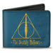 Bi-Fold Wallet - THE DEATHLY HALLOWS Symbol Blue Gold Bi-Fold Wallets The Wizarding World of Harry Potter   