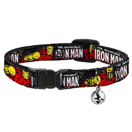MARVEL COMICS Cat Collar Breakaway - THE INVINCIBLE IRON MAN Stacked Comic Books Action Poses Breakaway Cat Collars Marvel Comics   