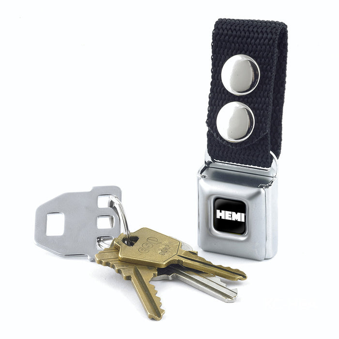 Keychain - HEMI Bold Full Color Black White Keychains Hemi   
