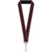 Lanyard - 1.0" - Wire Grid Black Orange Purple Lanyards Buckle-Down   