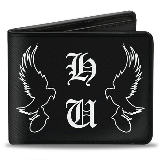 Bi-Fold Wallet - Hollywood Undead HU Shatter Dove & Grenade Black White Bi-Fold Wallets Hollywood Undead   
