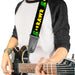 Guitar Strap - RRRAWR Dinosaur Black Green Yellow Guitar Straps Buckle-Down   