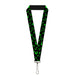 Lanyard - 1.0" - Question Mark Scattered2 Black Neon Green Lanyards DC Comics   