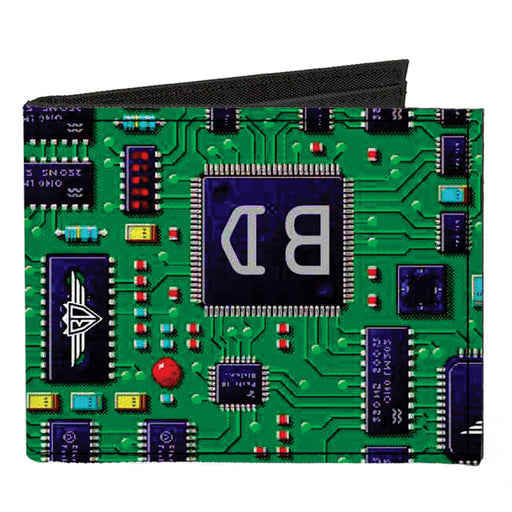 Canvas Bi-Fold Wallet - Circuit Board Canvas Bi-Fold Wallets Buckle-Down   