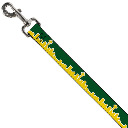 Dog Leash - Seattle Skyline Green/Yellow Dog Leashes Buckle-Down   