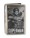 Business Card Holder - LARGE - New 52 SUPERMAN Annual Hovering Cover Pose Brushed Silver Metal ID Cases DC Comics   