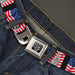 BD Wings Logo CLOSE-UP Full Color Black Silver Seatbelt Belt - Empire State Building NYC Webbing Seatbelt Belts Buckle-Down   