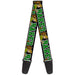 Guitar Strap - Scooby Doo & Shaggy Pose BAKED Black Green Guitar Straps Scooby Doo   