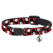 Cat Collar Breakaway - Christmas Snowman Flip Red White Breakaway Cat Collars Buckle-Down   