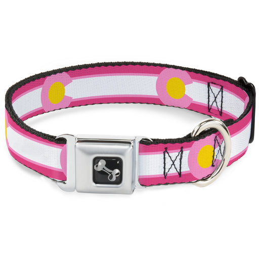 Dog Bone Seatbelt Buckle Collar - Colorado Flags7 Repeat Pinks/White/Light Pink/Yellow Seatbelt Buckle Collars Buckle-Down   