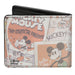 Bi-Fold Wallet - Classic Mickey Sitting Pose CLOSE-UP Stacked Comics Bi-Fold Wallets Disney   