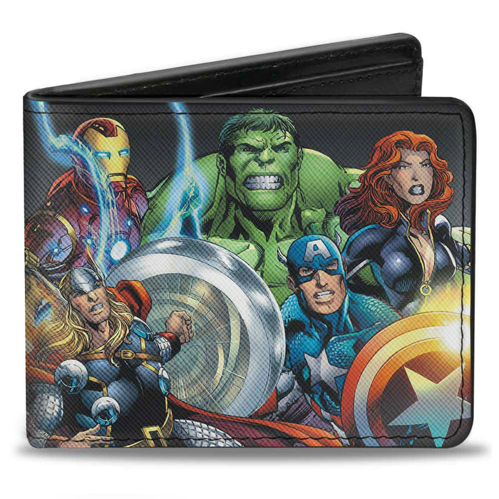 MARVEL UNIVERSE Bi-Fold Wallet - Marvel Universe Avengers Group Pose B —  Buckle-Down
