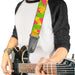 Guitar Strap - Gummy Bears Stacked Multi Color Guitar Straps Buckle-Down   